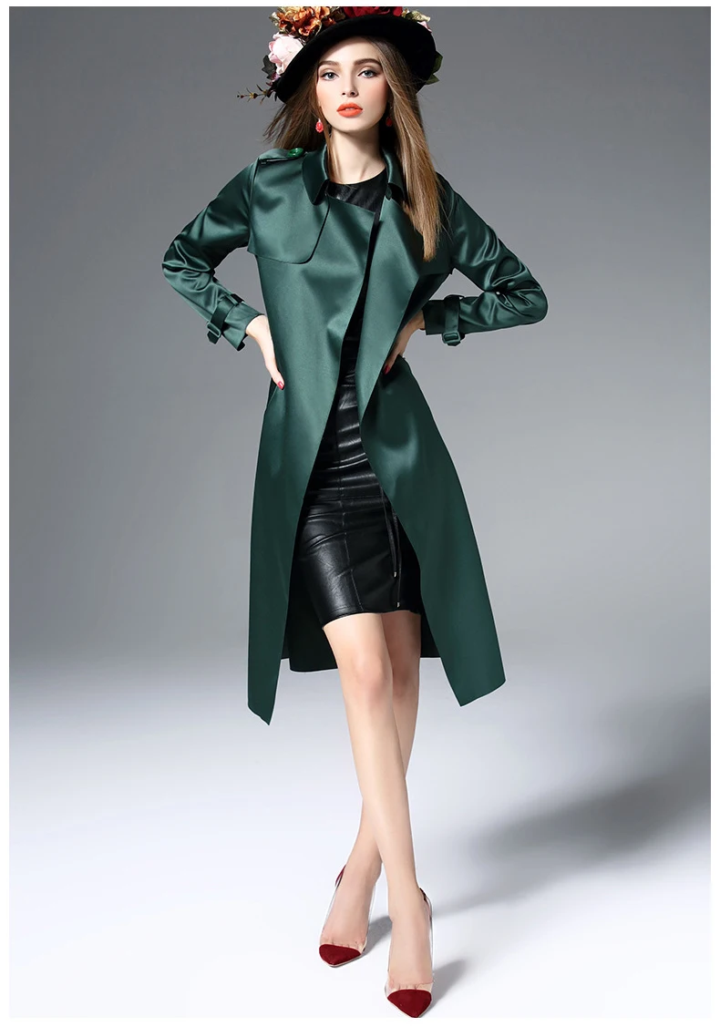 Wreeima новый стиль женские весенние длинные пальто с длинным рукавом Топы Кардиган водонепроницаемая верхняя одежда длинное пальто для