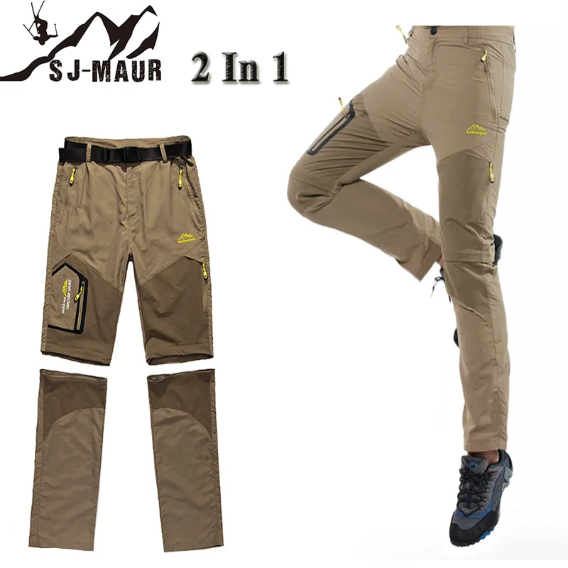 Desmontable impermeable Camping senderismo pantalones 2 en 1 Pantaloni Montagna al aire libre Deporte Pantalones de deporte senderismo escalada pantalones de pesca Desmontable impermeable Camping senderismo pantalones 2 en 1 Pantaloni Montagna al aire libre Deporte Pantalones de deporte senderismo escalada pantalones de pesca