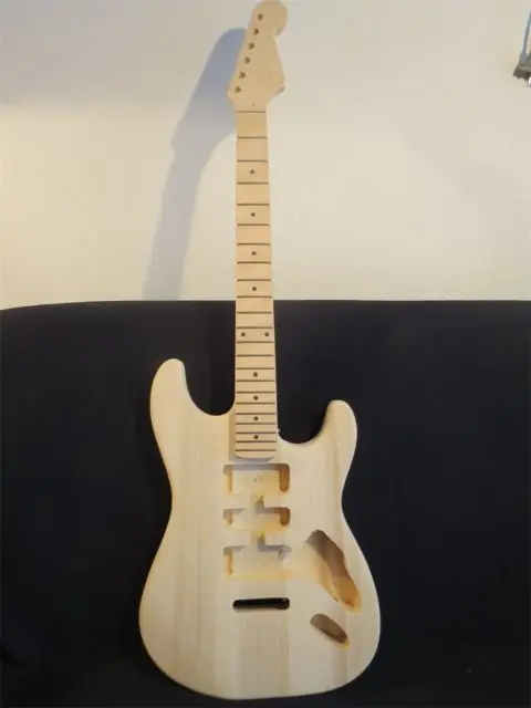 

Unfinished Guitar Neck and body for ST style Replacement 22 Fret maple