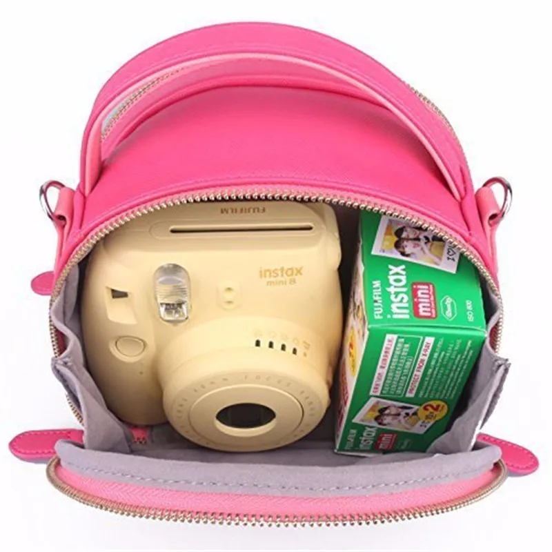 Симпатичный мини кожаная Камера защиты случае плечевой ремень сумка для хранения для Fujifilm Instax Mini 8 70 7 s 25 50 s 90 Цифровые камеры