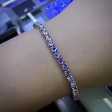 Верность натуральный лунный камень синего цвета браслет 925 стерлингового серебра Элегантные Изысканные украшения подарок для женщин вечерние натуральный драгоценный камень