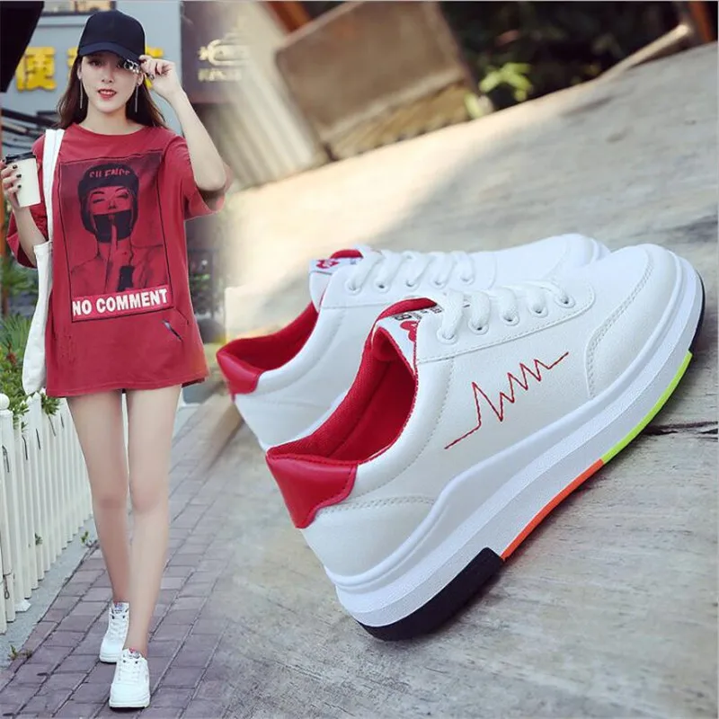 

women Designer Wedges White Flat Shoes Female Platform Sneakers Women Tenis Feminino Casual Female Woman Vulcanize Shoes 35-40