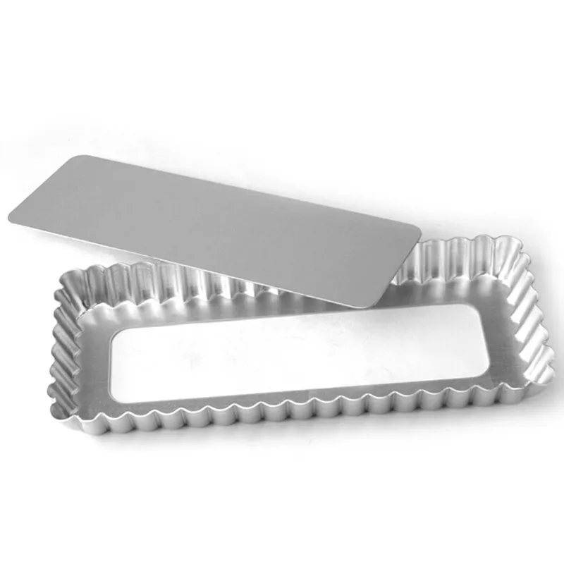 

1 Piece Rectangular Tart Pan Quiche Pan with Removable Bottom Pie Pan Fluted Pie Rectangle Tart Pan Mold Baking Quiche Tool