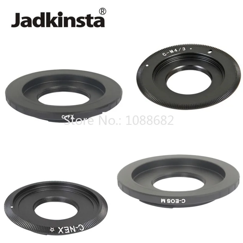 

Jadkinsta Adapter Ring C Mount Movie Lens To for Canon EOS M FX NEX M4/3 MFT Mount C-EOS M C-NEX C-FX C-M4/3 CCTV Lens Mount