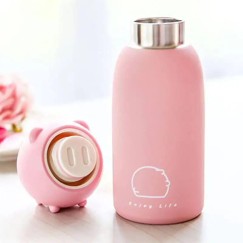 

Cartoon Animal Pig Shape Insulation Cup Drink Ware Vacuum Flasks Thermoses Stainless Steel Thermos Bottle