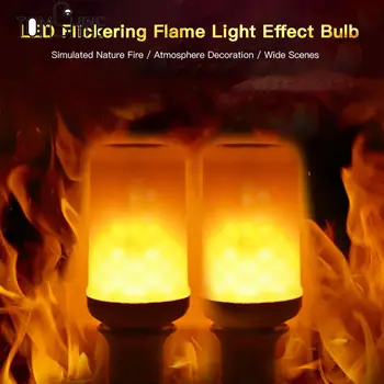 

LED Flame Flickering Corn lamp AC85V-265V E27 E26 Simulation Fire Burning LED Bulb Decorative Holiday Christmas new year lights