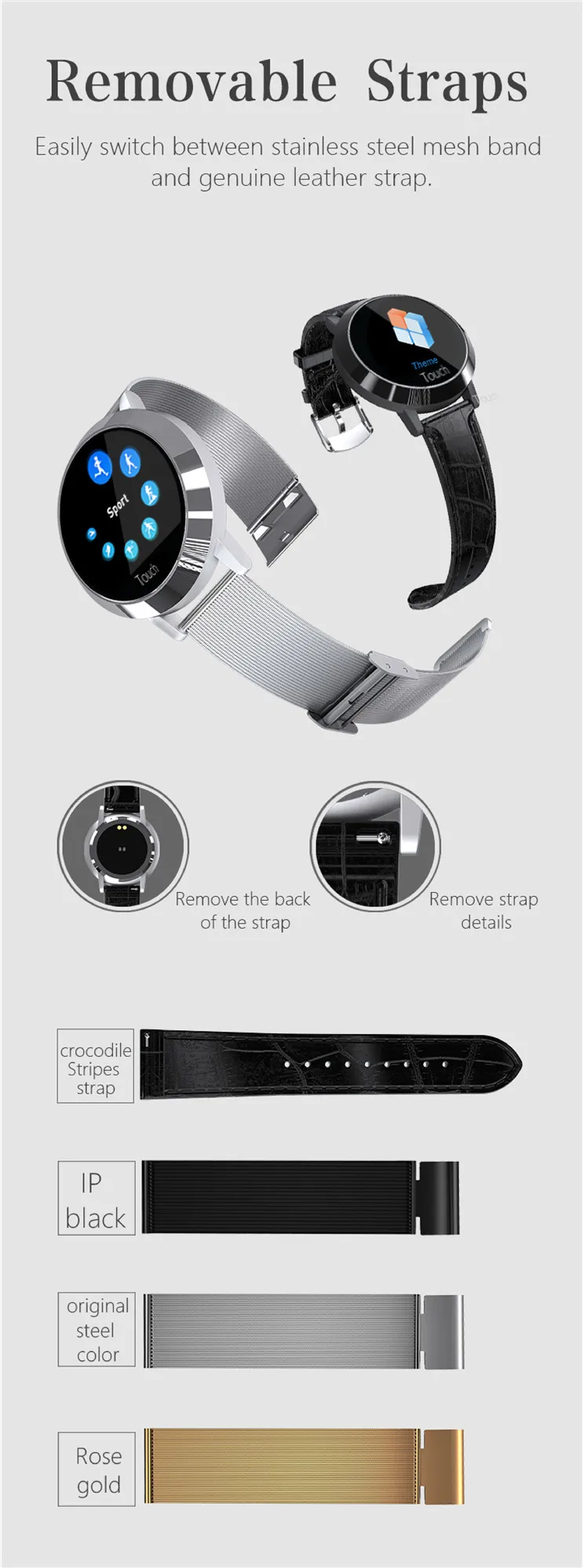 Смарт-часы для мужчин и женщин, Мониторинг Артериального давления, напоминание о звонке, водонепроницаемый фитнес-трекер, Смарт-часы для IOS Android