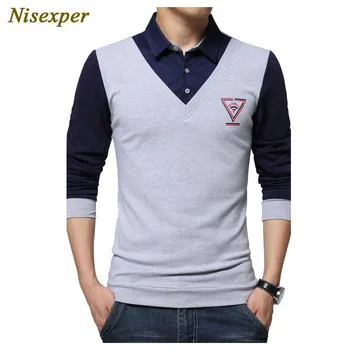 

New Autumn Men's Shirt Fashion Unique Design Shirt Collar Pathwork Long Sleeve Male Social Shirt Office Shirts Plus Size 5XL
