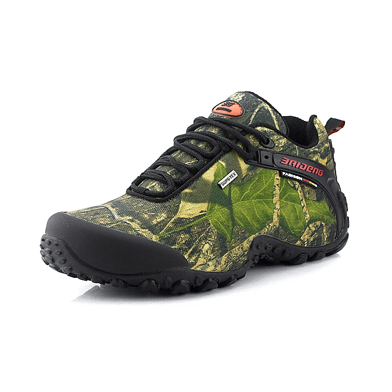Men Hiking Shoes Waterproof Canvas Mountain Climbing Full Technical