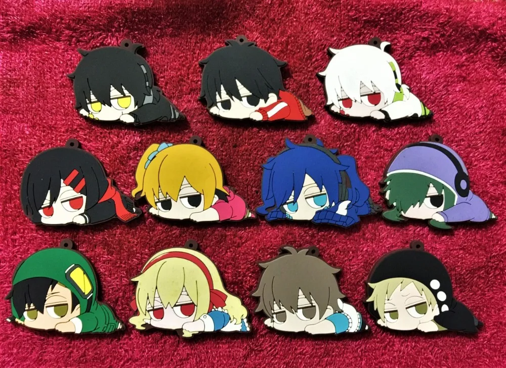 G325 2018 New arrival Original Japanese anime figure MekakuCity Actors rubber Silicone sweet smell mobile phone charms keychain strap