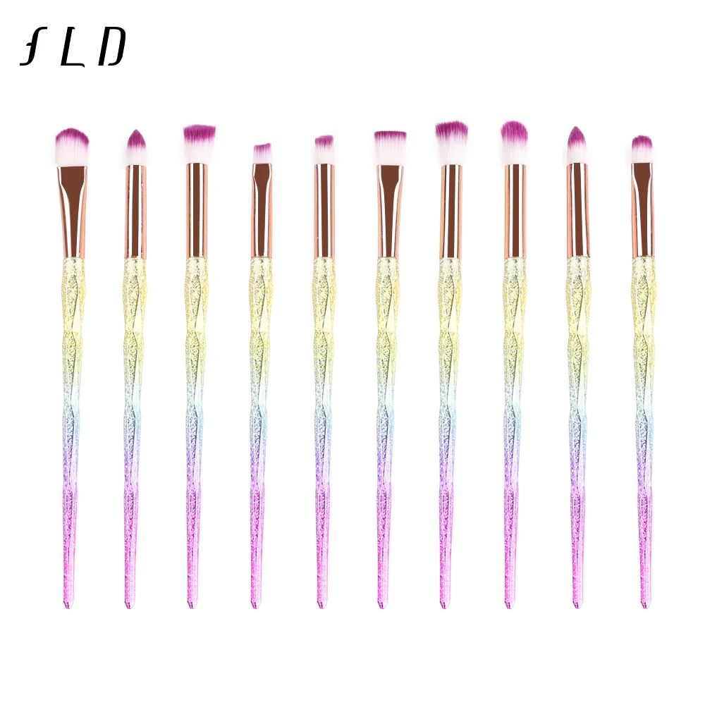 Goedkoop FLD 4 6 10 stuks Diamant Make Up Kwasten Set Poeder Foundation Oogschaduw Blush Beauty Make Up Borstel tool Kits
