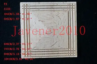 F3-8x8 см Деревянные Резные Квадратный накладка аппликация Неокрашенный frame дверь наклейка рабочих плотник стены