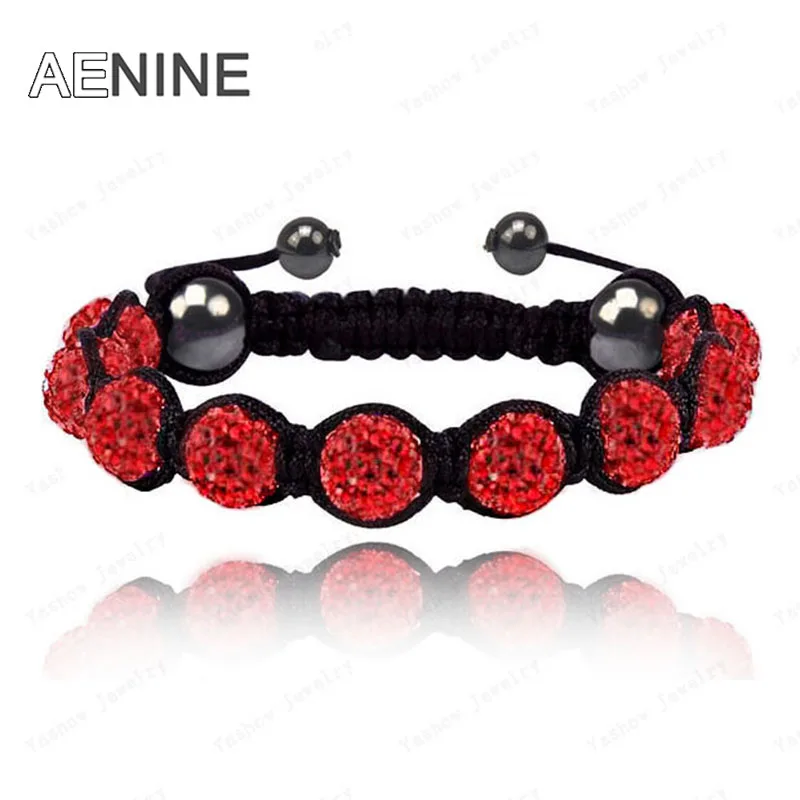 Women Crystal Rhinestone Bracelet 10mm Micro Pave CZ Disco Ball Beads