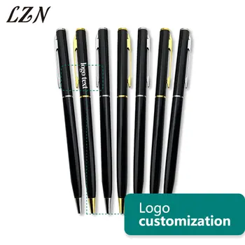 

LZN New Arrival Metal Rod Rotating Ballpoint Pen Commercial Pens Gift Stationery Free Engrave Company Name/Logo For Promotion