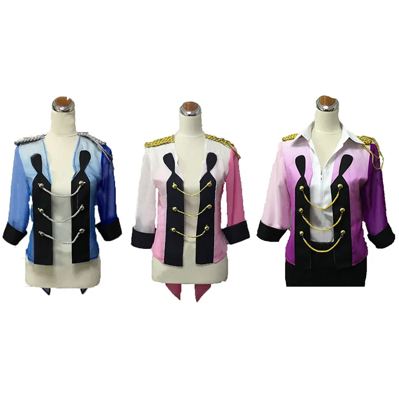

Yuri on Ice Victor Nikiforov Yuri Katsuki Cosplay blue pink purple match clothes Coat Yuri!!! on Ice top Costume