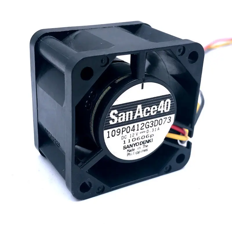 10 шт./лот Новинка для Sanyo 109P0412G3D073 4028 40*40*28 мм 12 В 0.31A 3 провода 1U dc осевой корпус