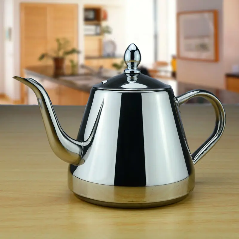 

Sanqia 1.0l stainless steel Teapot Coffee Drip Kettle tea pot with tea strainer or infuser small Kettle tea kettle teaware sets