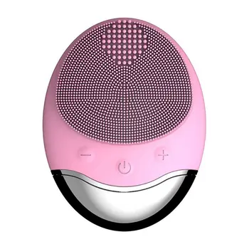 

Wireless charge Electric Face washing Cleaning Massage Brush Waterproof bamboo charcoal Silicone Facial Cleansing Devices tool