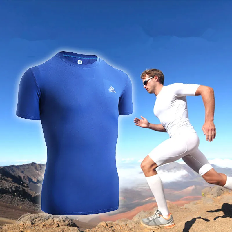 AONIJIE Summer Men's Outdoor Sport Gym Short Sleeved Jersey Plus Size Dry Fit Breathable T-shirt for Running Basketball Cycling | Спорт и