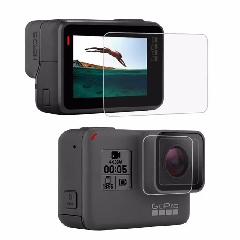 ABKT-PULUZ для GoPro аксессуары Закаленное стекло пленка lcd HD экран протектор+ объектив корпуса протектор для GoPro HERO5/Hero 5 B