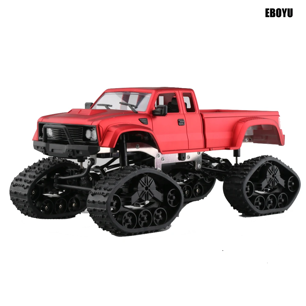 EBOYU FY002B зимние шины грузовик 2,4 Ghz 1/16 4WD внедорожник RC грузовик с передним светодиодный светильник военный грузовик RTR