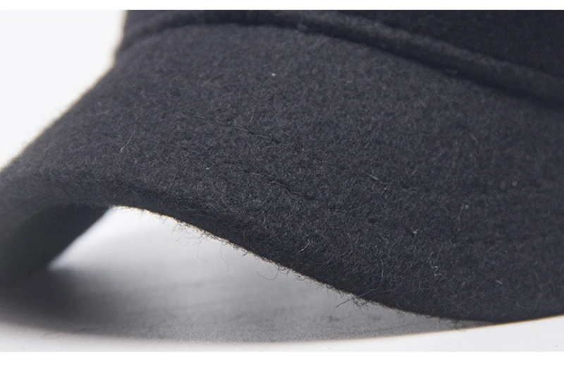 [AETRENDS] зимняя верхняя одежда Бейсбол Кепки s для Для мужчин короткий козырек черная шерстяная, фетровая шляпа Для мужчин папа шляпа Бейсбол Кепки жаккардовая зимняя шапка Z-6586
