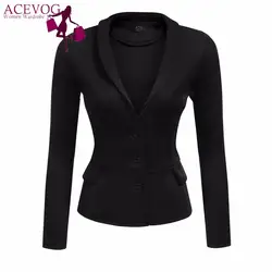 Acevog 3-Button Slim Fit Work для женщин высококачесвенный Блейзер Feminino повседневное шаль с лацканами длинным рукавом Дамская мода пальто