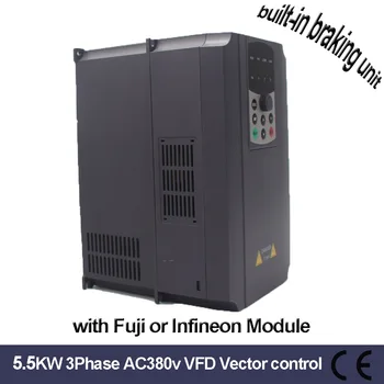 

5.5KW VFD 3phase 380V vector control Variable Frequency Driver module type 14A output 50 60Hz fit 5.5kw motor CT100G-4T-5.5G-B