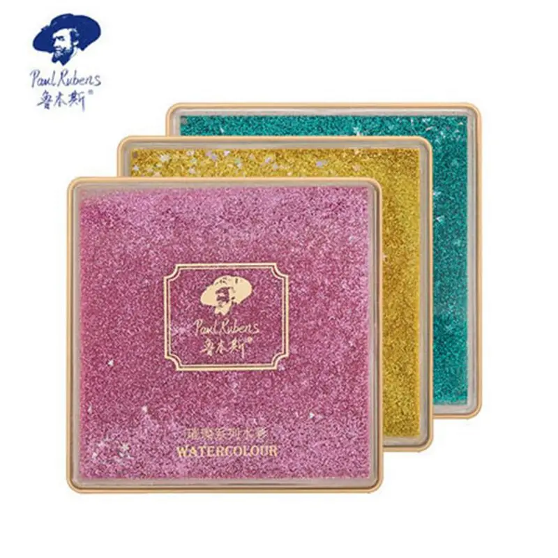 Preise Neue Rubens Mini Tragbare 12 farben Solide Aquarell Pigment Wasser Farbe Malen Für Professionelle Malerei Acuarela Kunst Liefert