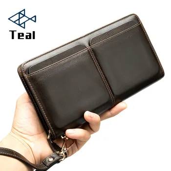 

Brand Wallets With Coin Pocket Long Zipper Coin Purse for Men Clutch Business Male Wallet Zipper Vintage Large Wallet