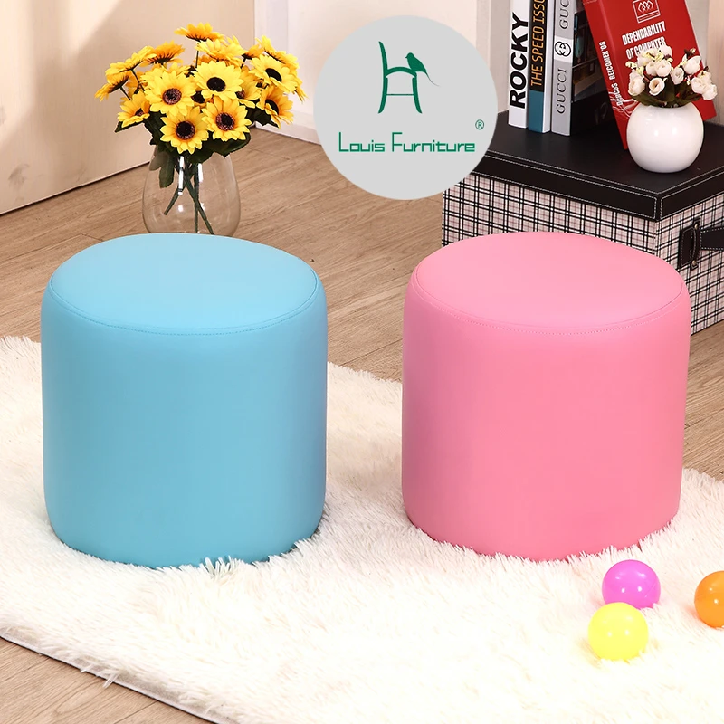 Louis Fashion Dining Stools Baby Cartoon Chair Fashion Trial Bench Change Kindergarten Round Sofa Group Purchase Aliexpress