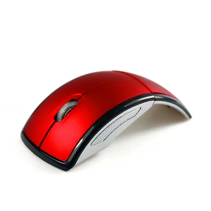 Amzdeal стильный Творческий Беспроводной Мышь компьютер Мыши компьютерные складной приемник 2.4 ГГц оптическая ноутбука Планшеты Office для дома поставить - Цвет: Красный