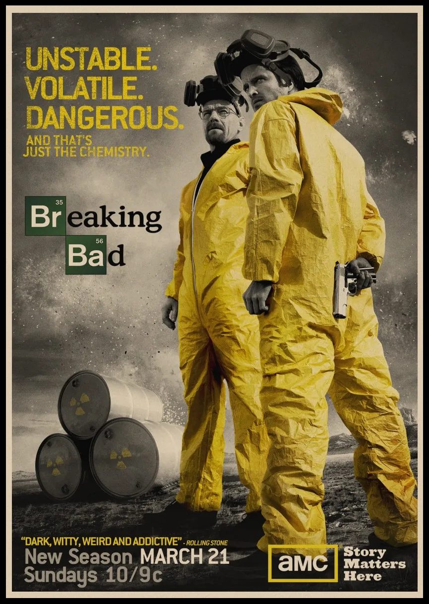 Ретро плакат Breaking Bad крафт бумага винтажный Американский постер для фильмов бар