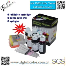 PIXMA MG7150 комплекты для заправки чернил 550 551 чернильный картридж с чипом Arc и 600 мл бутылка струйный принтер набор для пополнения чернил