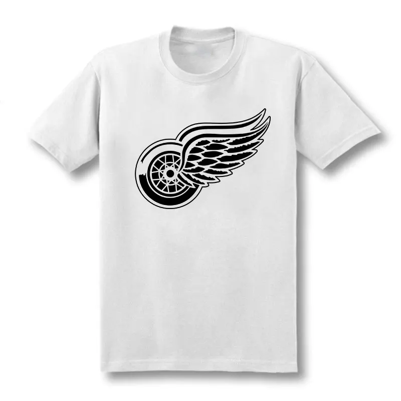 Новая Детройт Красная футболка с крылышками хлопок большой и высокий Логотип Мода Крылья короткий рукав хип хоп Мужская футболка - Цвет: 15