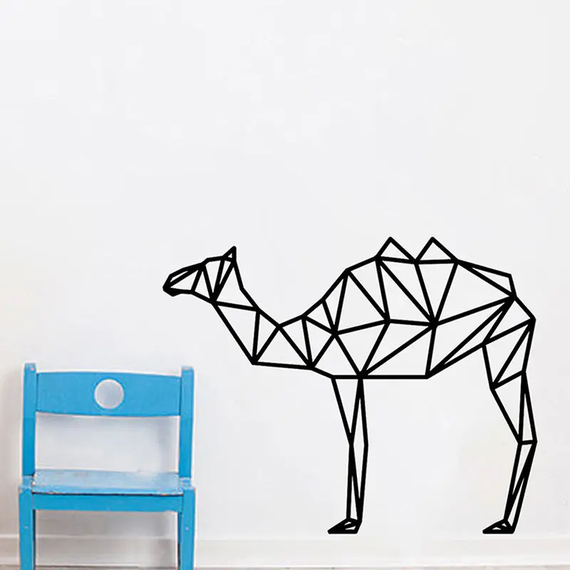 

Geometric Camel Vinyl Wall Stickers Removable Waterproof High Quality Poster Art Decals Wallpaper For Kids Bedroom Decor SA007B