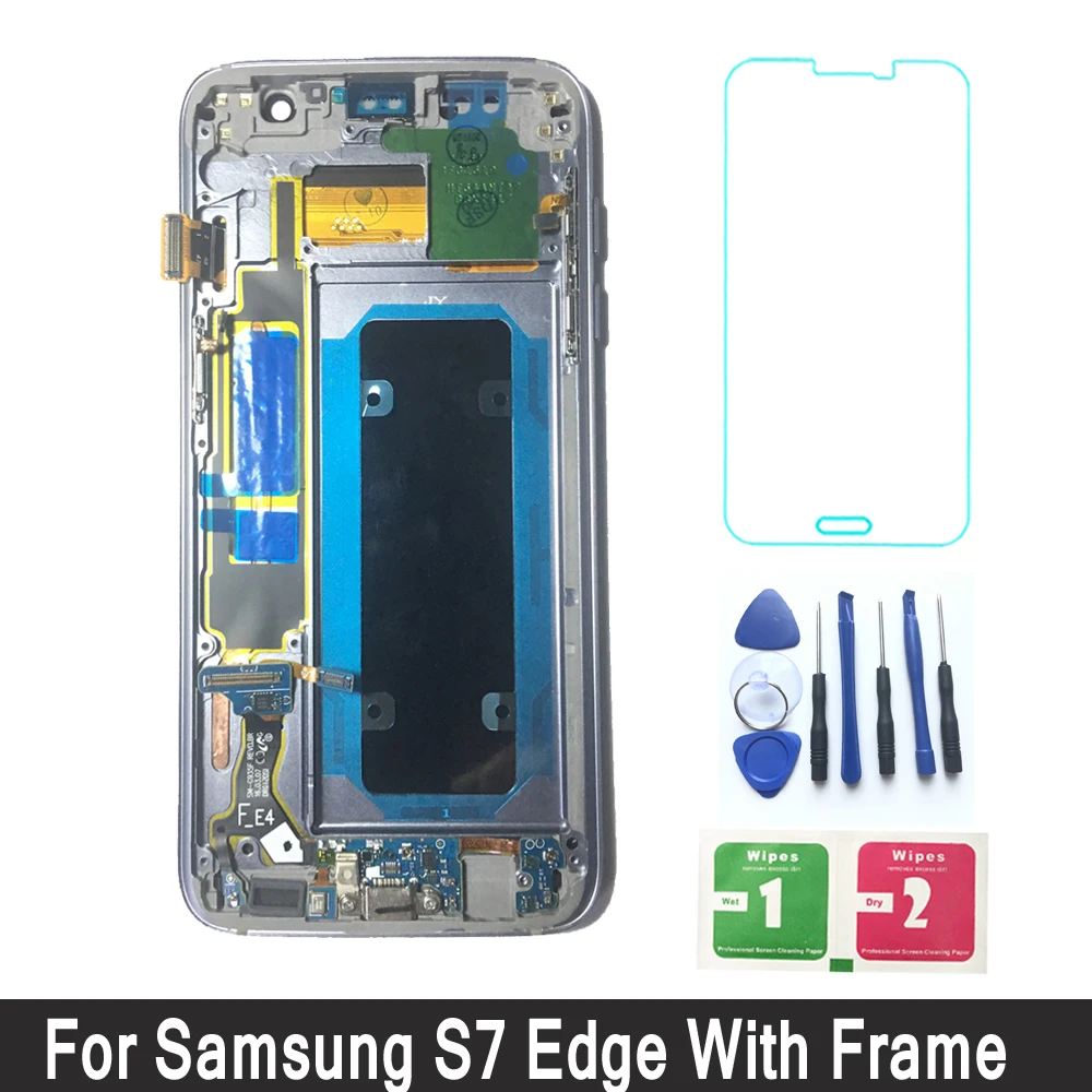 

5.5'' SUPER AMOLED LCD For SAMSUNG Galaxy s7 edge G935 G935F Touch Screen Digitizer Display Replacement with frame