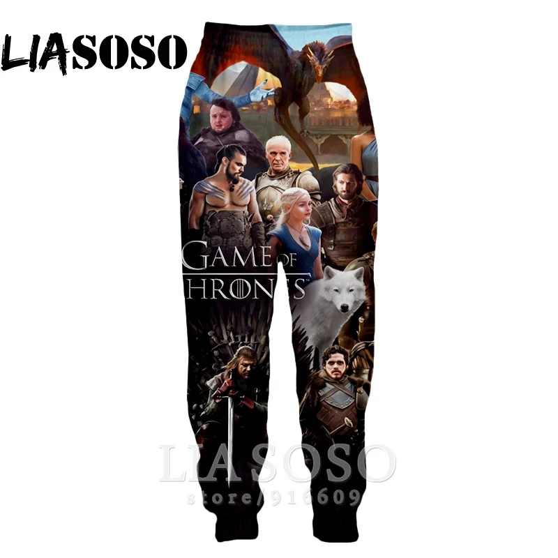 

3d Print Men Women full length Dragon Sweatpants Harajuku winter fashion Pants anime casual Game of Thrones jogger trousers E725