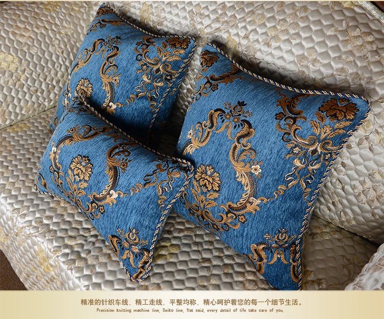 Роскошные золотые бархатные подушки Роскошная декоративная наволочка для подушки, декоративная шелковая подушка, серебристые диванные подушки европейский чехол для подушки