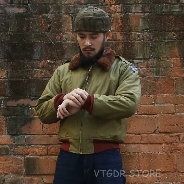 Bronson USAAF B-10 Flight Jacket 1943 Model Intermediate Flying Coat Vintage B10 Men's Bomber Jacket - Image 3