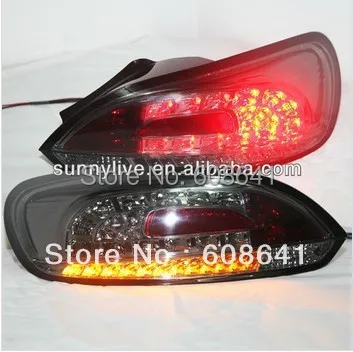 Для VW 2008-2011 Scirocco LED фонарь задний фонарь все черный Цвет