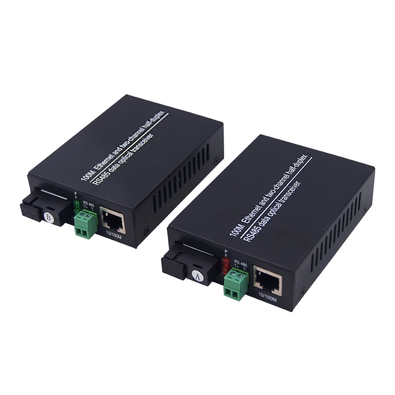 

1pair 1 way network 1 way bidirectional 485 optical fiber transceiver network optical transmitter with 485 data network dome