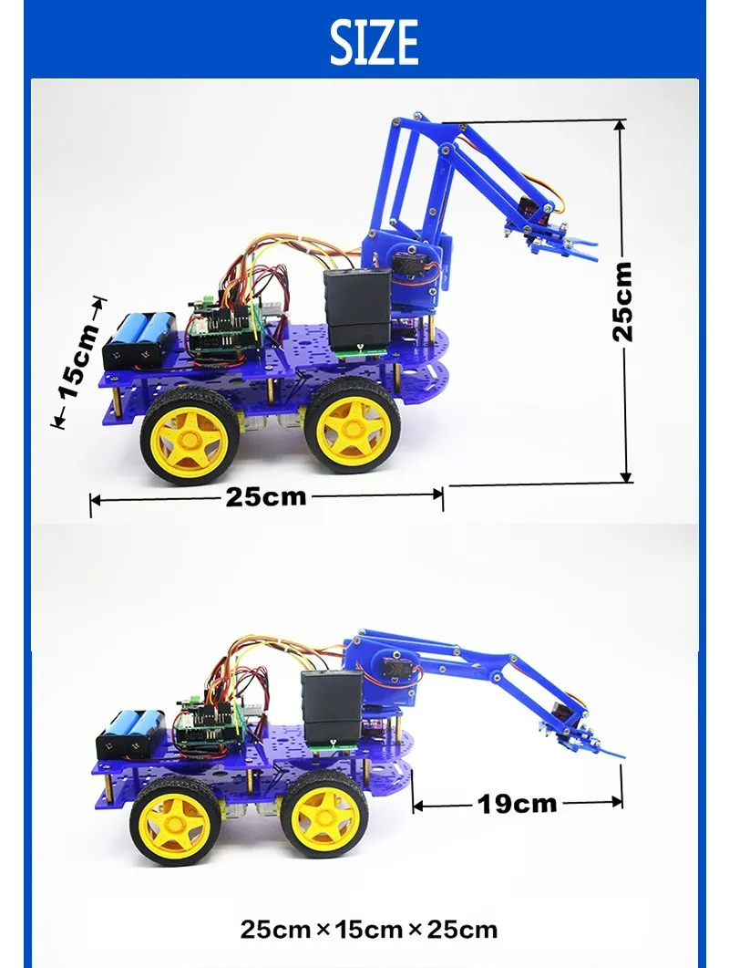 Горячий DIY meArm робот рука автомобиль для Ardunio программы с PS беспроводной пульт дистанционного управления игрушка модель для детей подарок