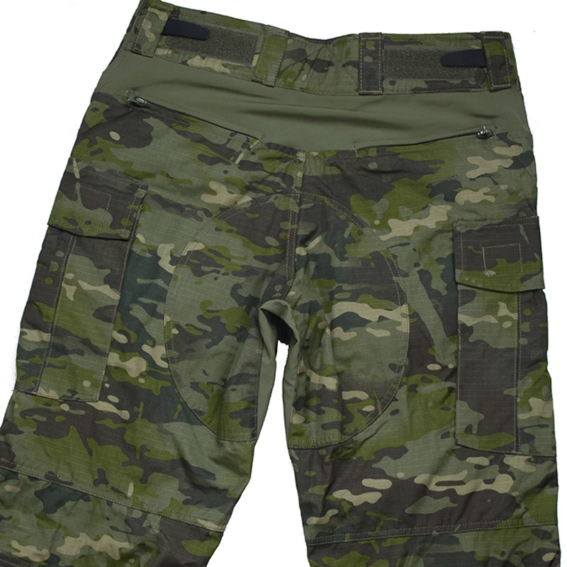 airsoft paintball hunting accessories G3 tactical training pant military pants with knee pad set compact uniform for shooting MTP (8)
