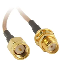 15CM SMA Male to SMA Female Nut Bulkhead Crimp RG316 Coax Cable Jumper Pigtail CLH