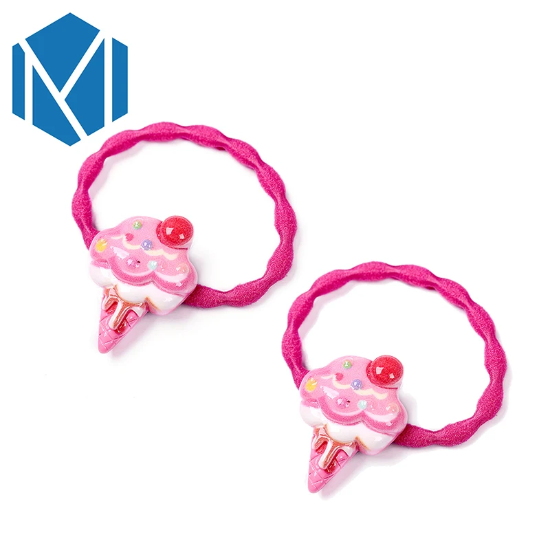 

M MISM 1pair Cartoon Girls Gum for Hair Accessories Kids Elastic Rope Hair Bands Ponitail Holder Scrunchy Princess Rubber Band C