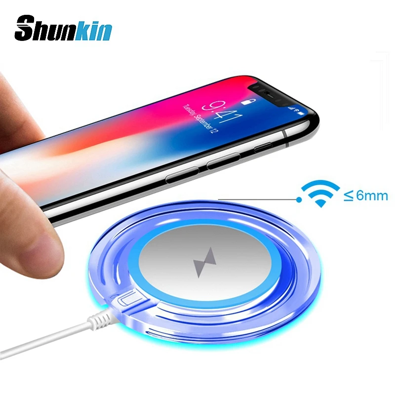 

10W Qi Wireless Charger for iPhone X Xs MAX XR 8 plus Fast Charging for Samsung S7 S8 S9 Plus Note 9 8 USB Phone Charger Pad