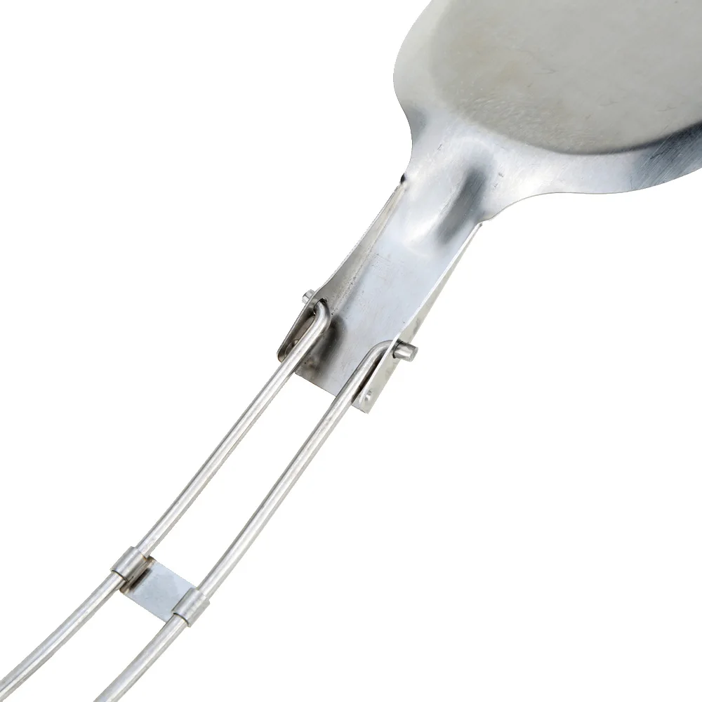 Al aire libre de acero inoxidable de cocina palas Picnic utensilios de cocina plegable espátula partes de utensilios de cocina senderismo Camping vajilla