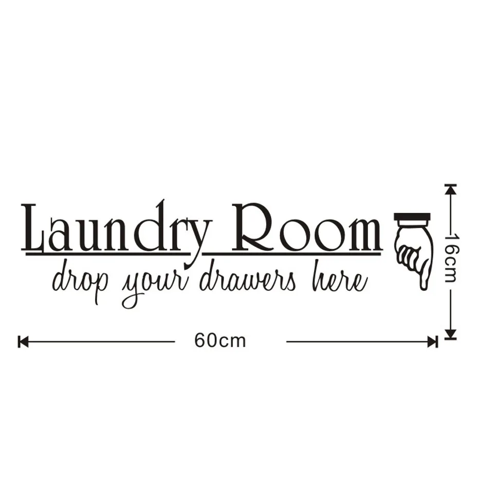 Multiple styles Laundry Washing Room Wall Sticker Bubble Vinyl Quotes Decals Mural Art Wallpaper Lettering Home Decorative (2)