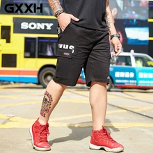 Лето хорошего качества, мужские короткие штаны Повседневное хлопок мульти карман GXXH тренд большой Размеры эластичной талией мужские шорты; эластичные шорты